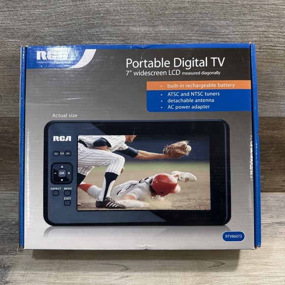 RCA Other - RCA 7" Widescreen LCD Portable Digital TV RTV86073 Built-in Rechargeable Battery
